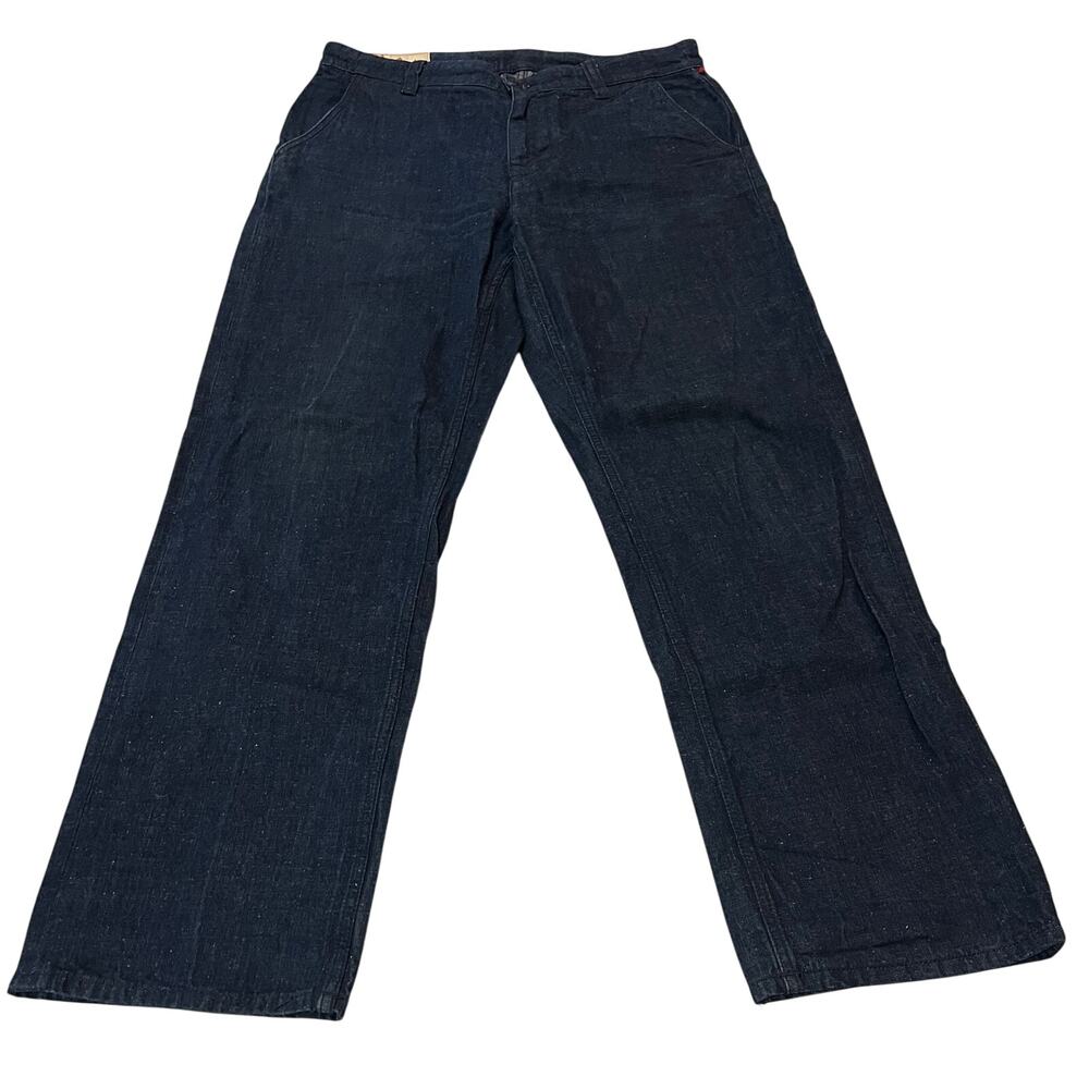 16-73 NUDIE JEANS Men's Lazy Leo Losse Straight Fit Dark Wash 31x32